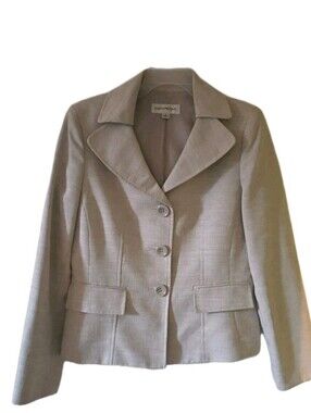 Evan Picone Women's Cream Tailored Blazer Jacket